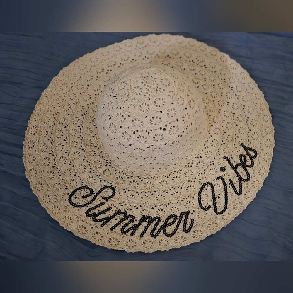 Mudd Summer Vibes (in black sequins) Sun Hat